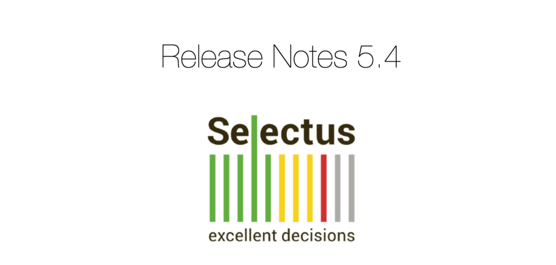 Screenshot of Selectus 5.4 Release Notes Cover Page